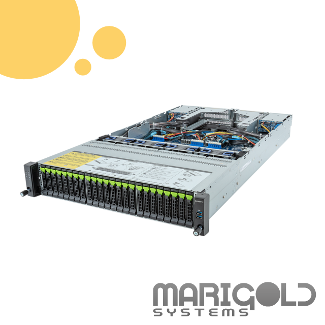 Gigabyte R283-Z92-AAE1 2U Server • 2x AMD EPYC 9654 96C • 1024GB RAM •  8x960GB NVMe SSDs