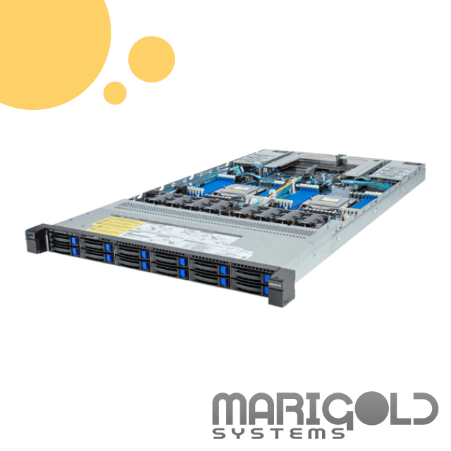 Gigabyte R183-Z92-AAD3 1U Server • 2x AMD EPYC 9274F • 384GB RAM • 2x480GB • 4x960GB SSDs